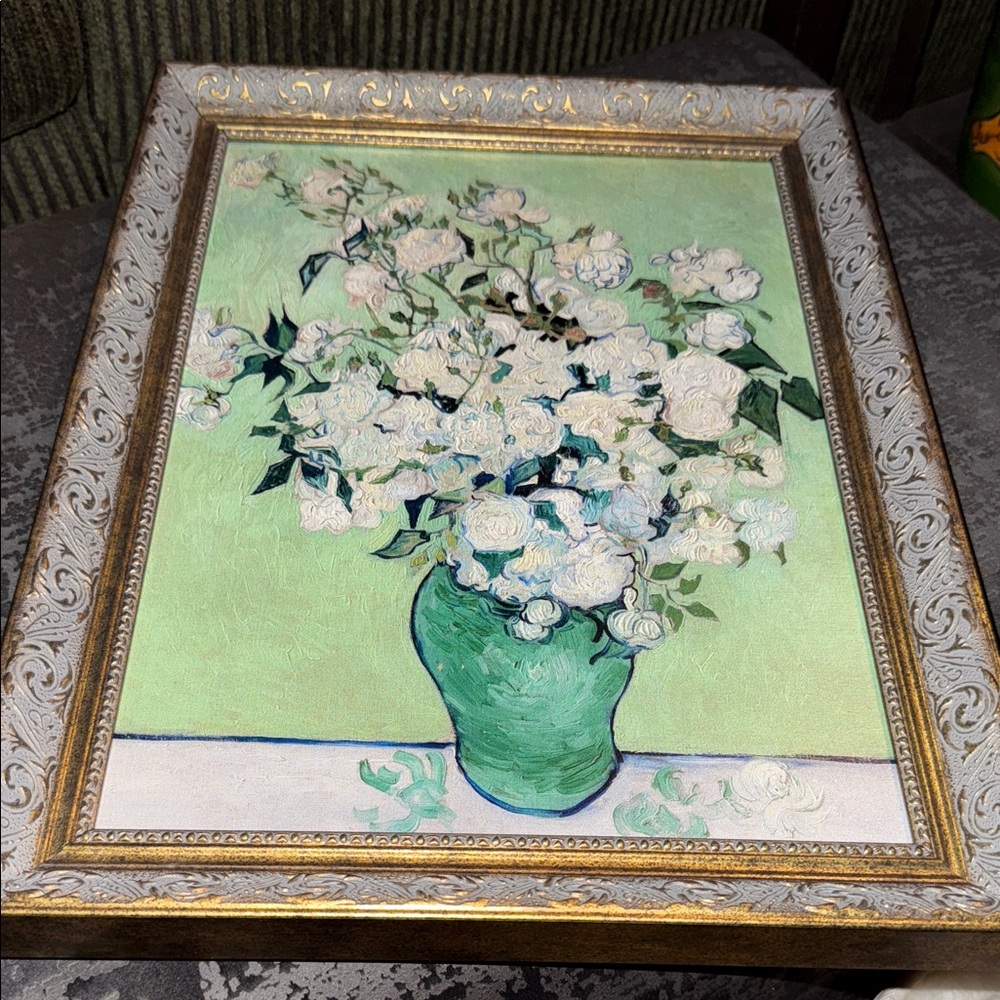 12.5”X16” Van Gogh Print on vintage framed board
